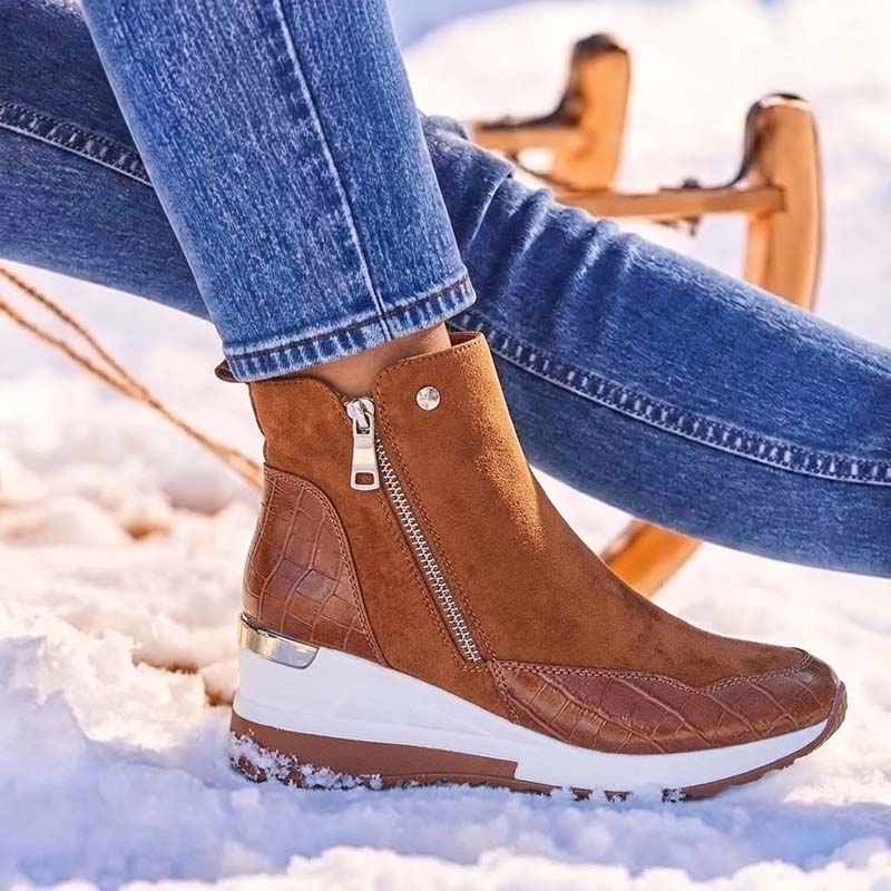 đ„ LETZTER TAG: 80 % RABATT | OrthopĂ€dische, wasserdichte Leder-Schneestiefel mit Wollfutter