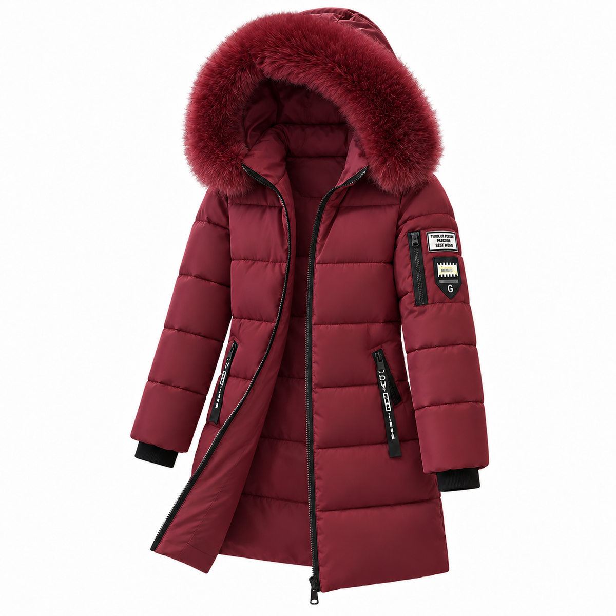 🔥 LETZTER TAG – 80% RABATT 🔥 ❄️ Warmer Damen-Daunenmantel mit Kapuze und abnehmbarem Kunstfellkragen