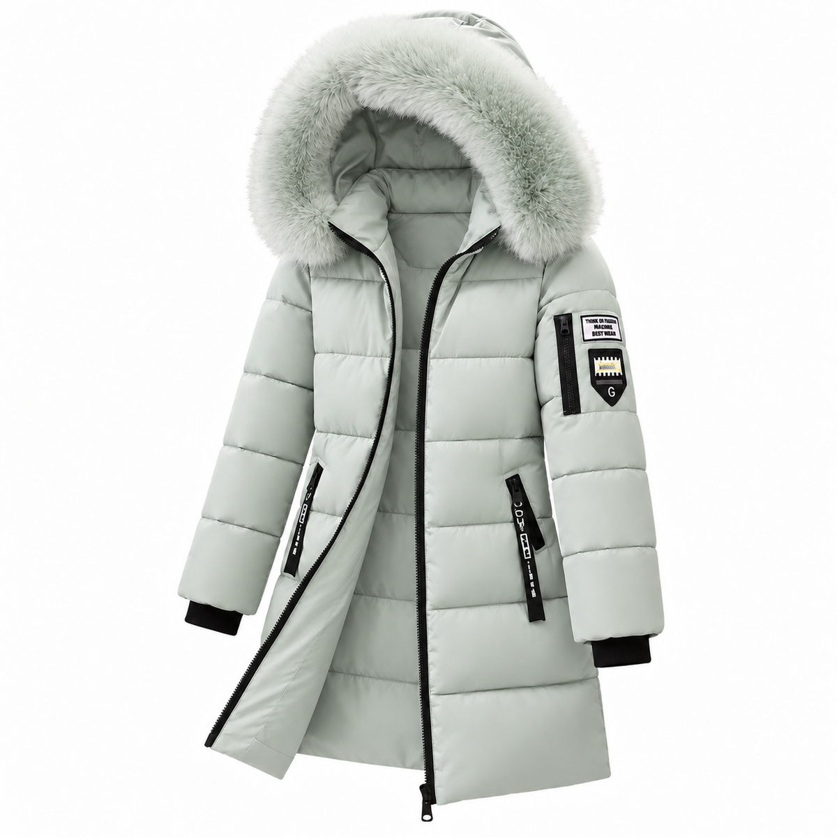 🔥 LETZTER TAG – 80% RABATT 🔥 ❄️ Warmer Damen-Daunenmantel mit Kapuze und abnehmbarem Kunstfellkragen