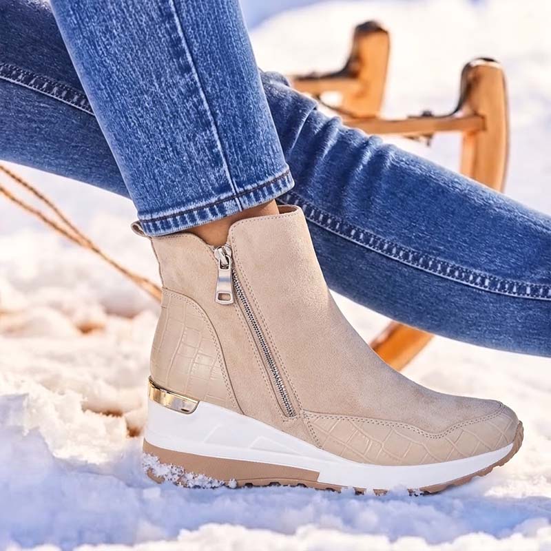 đ„ LETZTER TAG: 80 % RABATT | OrthopĂ€dische, wasserdichte Leder-Schneestiefel mit Wollfutter