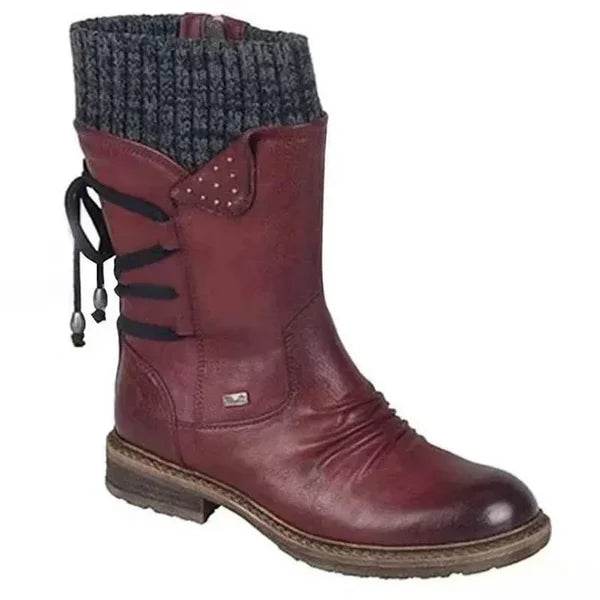 LETZTER TAG – 80 % RABATT 🔥 Damen Winterstiefel mit orthopädischer Unterstützung, Schleifendetail & warmer Wollfütterung