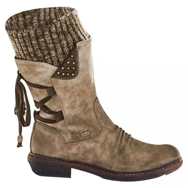 đ„ LETZTER TAG â 80 % RABATT đ„ Damen Winterstiefel mit orthopĂ€discher UnterstĂŒtzung, Schleifendetail & warmer WollfĂŒtterung
