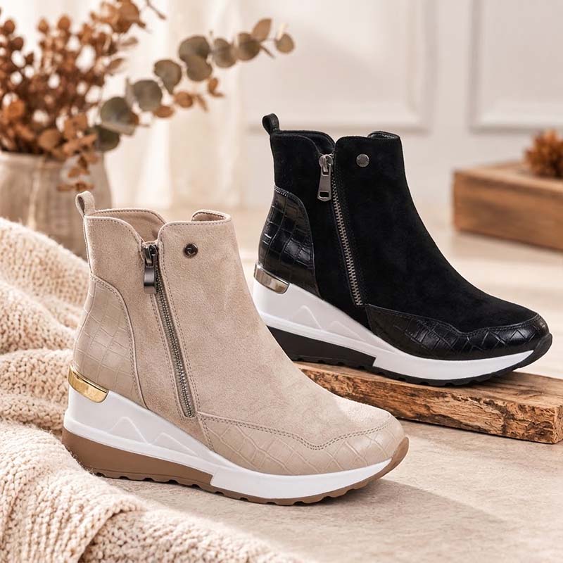 🔥 LETZTER TAG: 80 % RABATT | Orthopädische, wasserdichte Leder-Schneestiefel mit Wollfutter