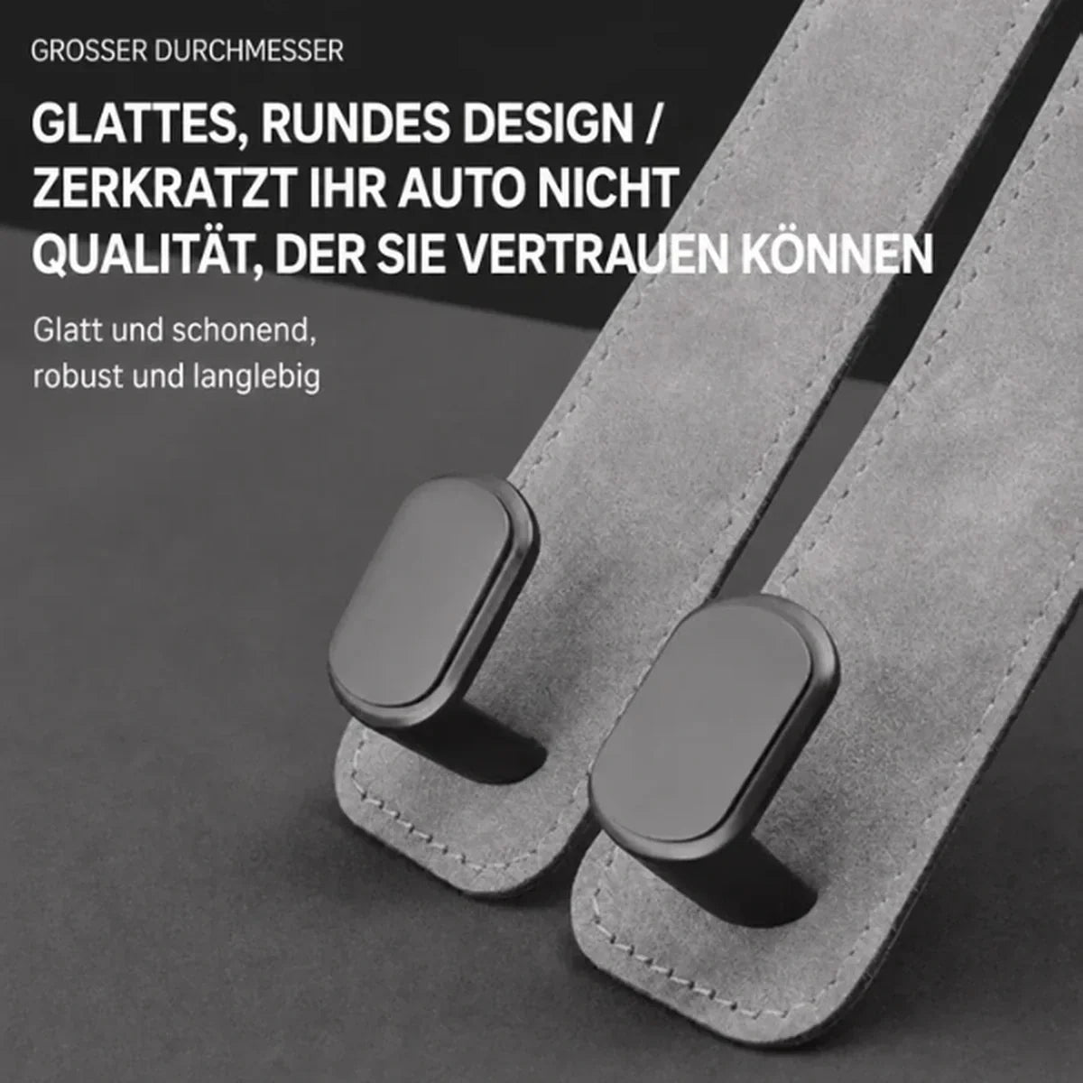 Doppelhaken für Auto-Kopfstützen aus Kunstwildleder – Produktansicht 4