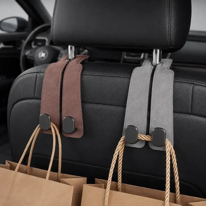 Doppelhaken für Auto-Kopfstützen aus Kunstwildleder – Produktansicht 5